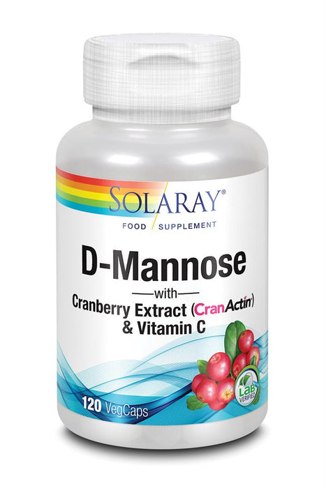 Solaray D-Mannose w/CranActin 120ct 120vegicaps