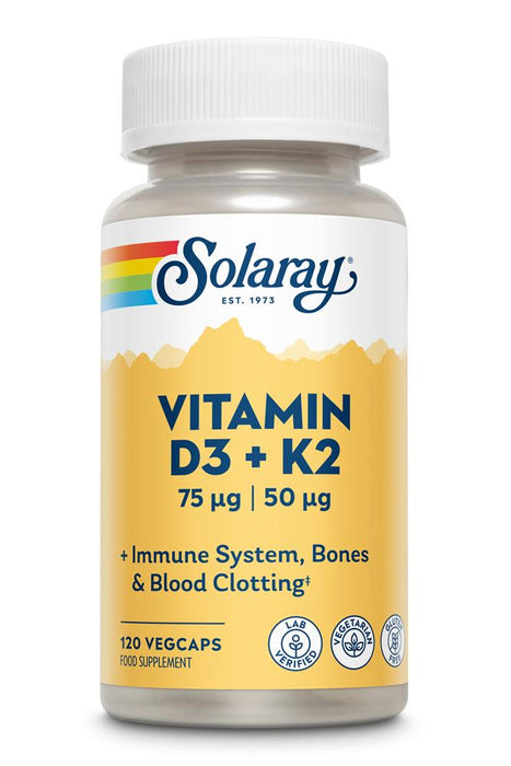 Solaray Vitamin D3 & K2 120vegicaps