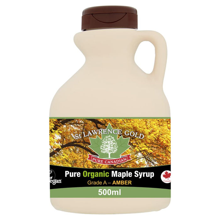 St Lawrence Gold OrgGrade A Amber Maple Syrup 500ml