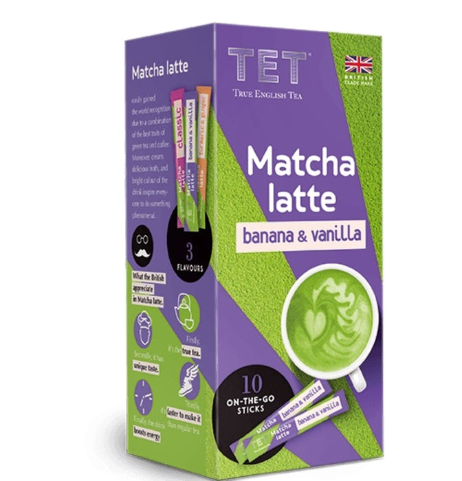 True English Tea Matcha Banana & Vanilla Latte 10 x 10g
