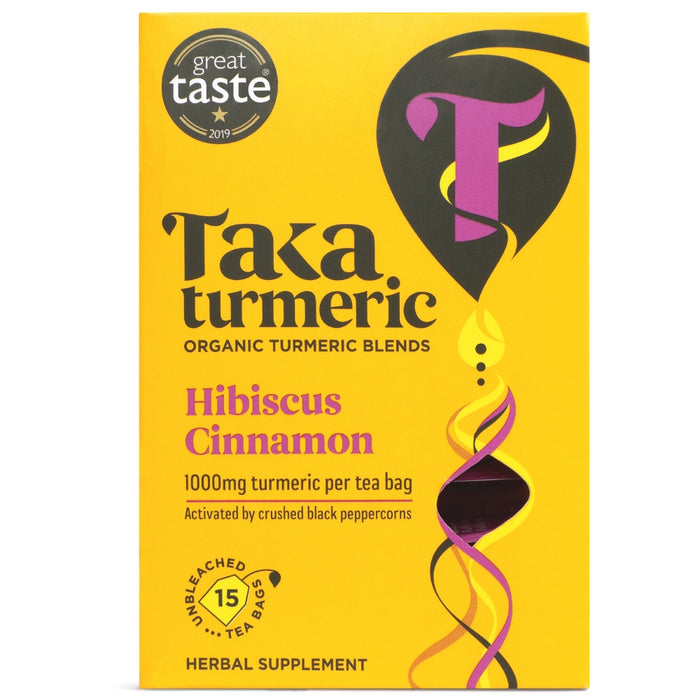 Taka Turmeric Organic Hibiscus Cinnamon Tea 15 Bags