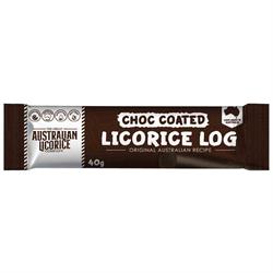The Great Australian Licorice Choc Coated Liquorice Log 40g