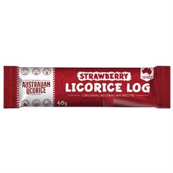 The Great Australian Licorice Strawberry Liquorice Log 40g
