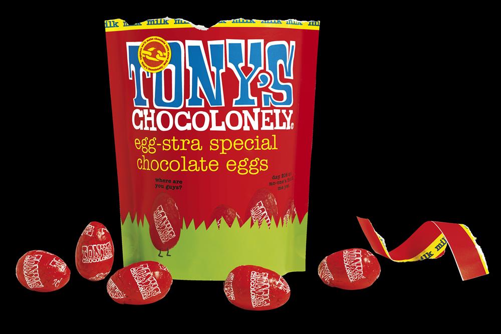 Tonys Chocolonely Milk Easter Egg Pouch 180g