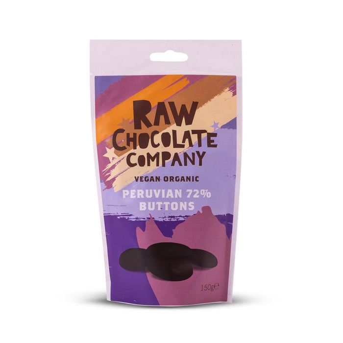 The Raw Chocolate Company Peruvian 72% Chocolate Buttons 150g