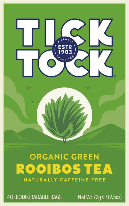 Tick Tock Rooibos Green Tea 40 Bags