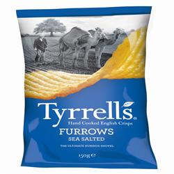 Tyrrells Furrows Sea Salted Crisps 150g