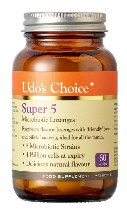 Udo's Choice Super 5 Microbiotics 60 Lozenges