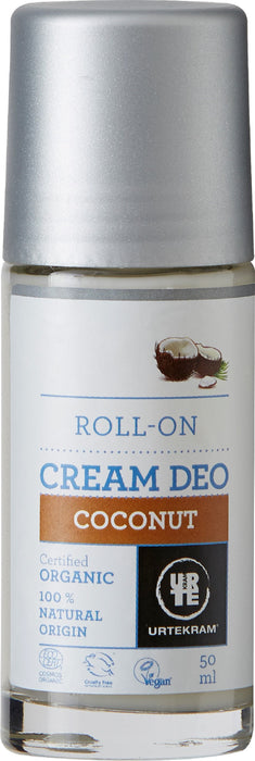 Urtekram Coconut cream roll on deodorant 50ml