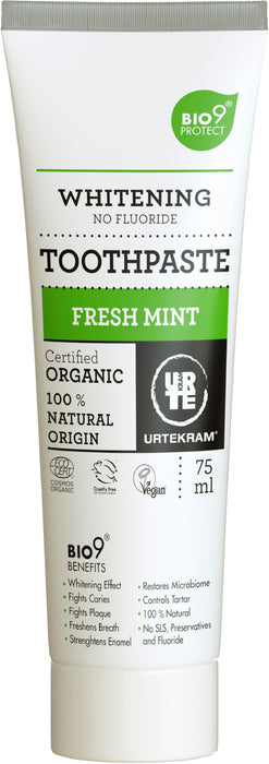Urtekram Bio9 Toothpaste f/mint white 75ml