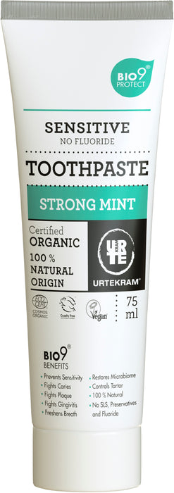 Urtekram Strong Mint sensitive t/paste 75ml