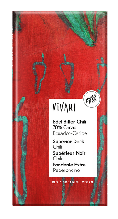 Vivani Superior Dark Chili 70% Ecuado 100g
