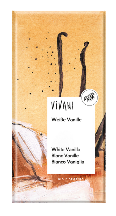 Vivani White Choc with Bourbon Vanill 80g