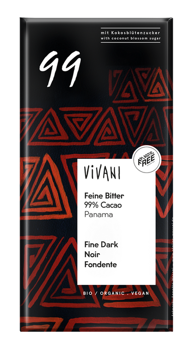 Vivani Dark 99% Panama Cocoa 80g