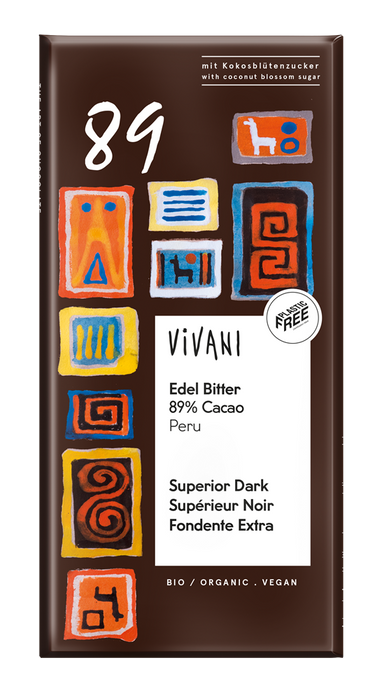 Vivani Superior Dark 89% Cacao Peru 80g