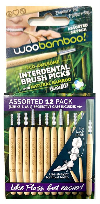 Woobamboo Interdental Brush Picks Assrt 12unit