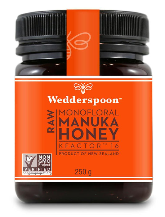 Wedderspoon RAW Manuka Honey KFactor 16 250g