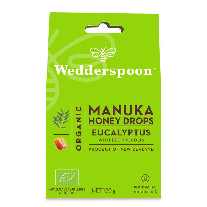 Wedderspoon Organic Manuka Drops Eucalyptus 120g