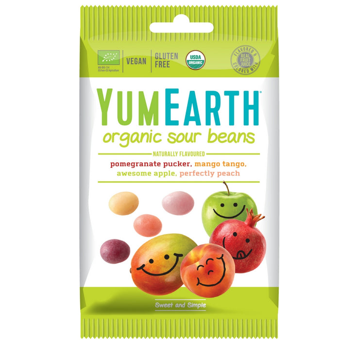 Yum Earth Vegan Organic Sour Jellybeans 50g