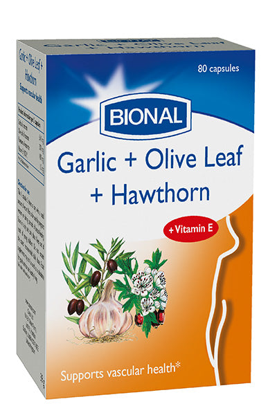 Bional Garlic, Olive Leaf & Hawthorn 80 Capsules