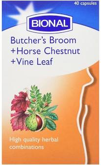 Bional Butcher's Broom Horse Chestnut & Vine Leaf 40 caps