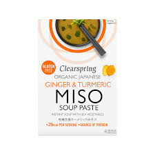 Clearspring Ginger & Turmeric Instant Miso with Sea Vegetables 4x15g