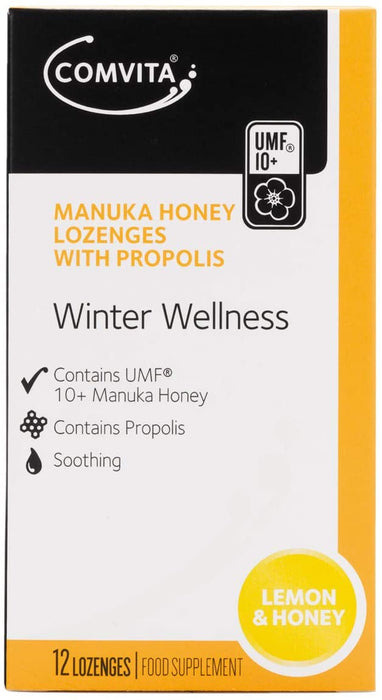 Comvita Manuka Honey with Propolis  Lemon & Honey 12 lozenges