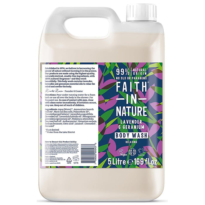 Faith in Nature Lavender & Geranium Body Wash 5L