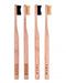 FETE Medium Bristle Natural Bamboo Toothbrush Set