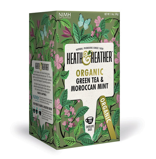 Heath & Heather Organic Green Tea & Moroccan Mint 20 bags