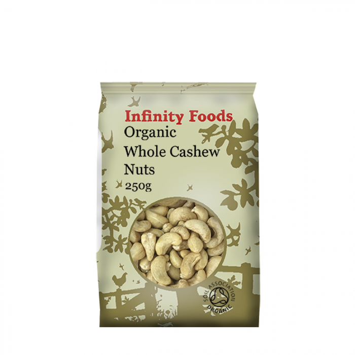 Infinity Foods Organic Whole Cashews 250g