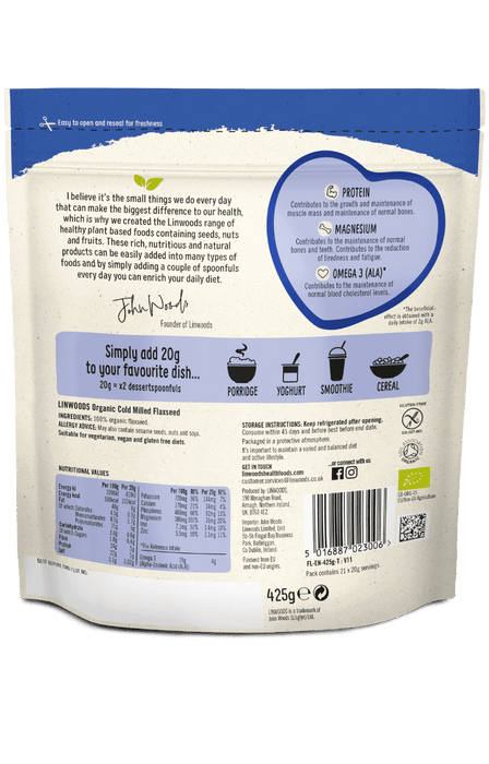 Linwoods Organic Milled Flaxseed 425g