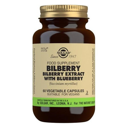 Solgar Bilberry Berry Extract with Blueberry 60 Vcaps