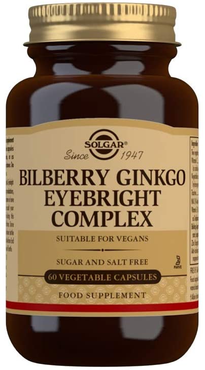 Solgar Bilberry Ginkgo Eyebright Complex 60 Vcaps