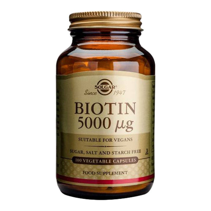 Solgar Biotin 5000mcg 100 Vcaps