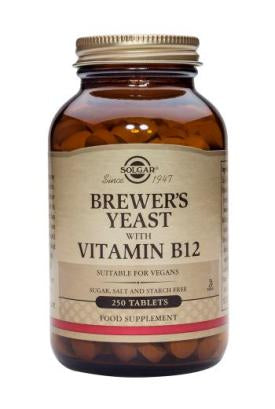 Solgar Brewers Yeast With Vitamin B12 250 tabs