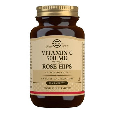 Solgar Vitamin C 500mg with Rose Hips 100 tabs