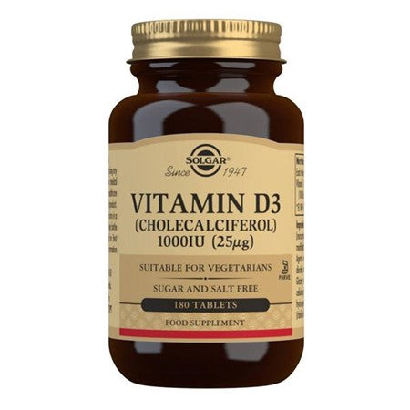Solgar Vitamin D3 25ug (1000iu) 180 tabs