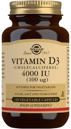 Solgar Vitamin D3 4000iu (100ug) 120 Vcaps
