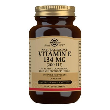 Solgar Vitamin E 134mg (200iu) 100 Vegetable Softgels