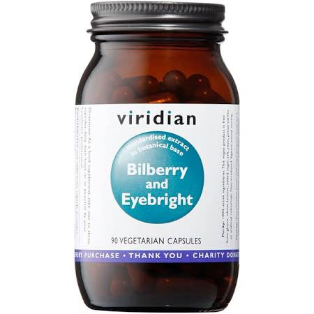 Viridian Bilberry with Eyebright Extract 90 Vcaps