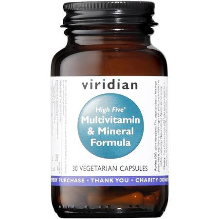 Viridian High Five Multivitamin & Mineral Formula 30 Vcaps