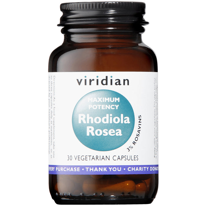 Viridian MAXI POTENCY Rhodiola Rosea Root Extract 30 Vcaps