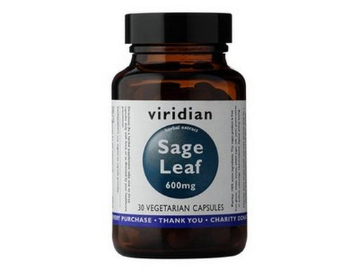 Viridian Sage Leaf Extract 600mg 30 Vcaps