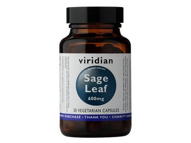 Viridian Sage Leaf Extract 600mg 30 Vcaps