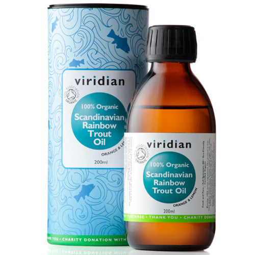 Viridian Scandinavian Rainbow Trout Oil 100% Organic  200ml