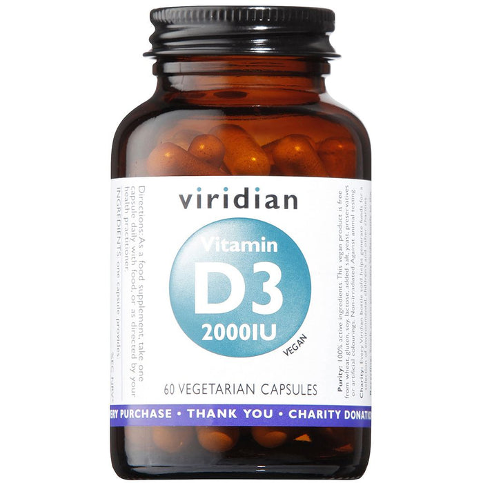 Viridian Vitamin D3 (Vegan) 2000IU 60 caps